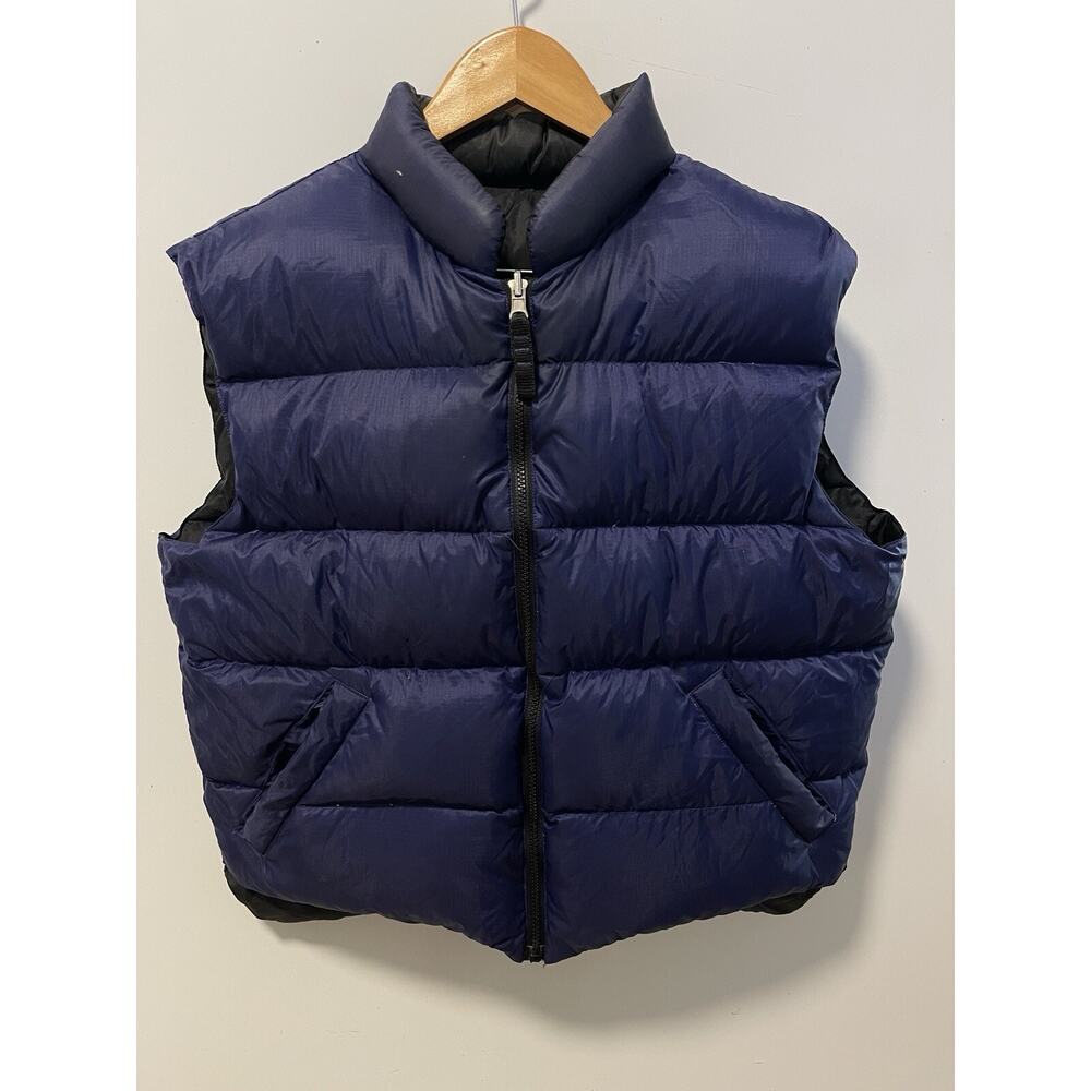 Back Country Mountaneering Men's Down Reversible Vest M Back /Blue